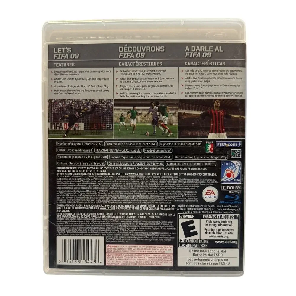 FIFA Soccer 09 Sony PlayStation 3, 2008 CIB Mint Condition